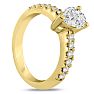 1 1/2ct Pear Shaped Diamond Engagement Ring Crafted in 14 Karat Yellow Gold Image-2