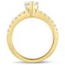 1 1/2ct Pear Shaped Diamond Engagement Ring Crafted in 14 Karat Yellow Gold Image-3