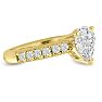 1 1/2ct Pear Shaped Diamond Engagement Ring Crafted in 14 Karat Yellow Gold Image-5