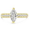 1 1/3ct Marquise Shaped Diamond Engagement Ring Crafted in 14 Karat Yellow Gold Image-1
