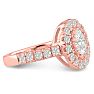 1 1/2 Carat Oval Halo Diamond Engagement Ring in 14 Karat Rose Gold Image-5