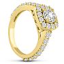 1 3/4 Carat Princess Cut Halo Diamond Engagement Ring in 14 Karat Yellow Gold Image-2