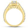 1 3/4 Carat Princess Cut Halo Diamond Engagement Ring in 14 Karat Yellow Gold Image-3