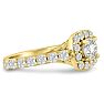 1 3/4 Carat Princess Cut Halo Diamond Engagement Ring in 14 Karat Yellow Gold Image-5