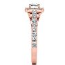 2 Carat Princess Cut Halo Diamond Engagement Ring in 14 Karat Rose Gold Image-4