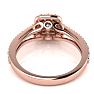 2 Carat Princess Cut Halo Diamond Engagement Ring in 14 Karat Rose Gold Image-5