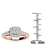 2 Carat Princess Cut Halo Diamond Engagement Ring in 14 Karat Rose Gold Image-6
