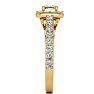 2 Carat Princess Cut Halo Diamond Engagement Ring in 14 Karat Yellow Gold Image-4