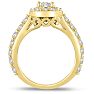 1 1/2 Carat Halo Diamond Engagement Ring in 14 Karat Yellow Gold Image-3