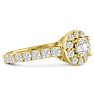 1 1/2 Carat Halo Diamond Engagement Ring in 14 Karat Yellow Gold Image-5