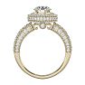 2 1/2 Carat Halo Diamond Engagement Ring In 14 Karat Yellow Gold Image-3