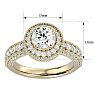 2 1/2 Carat Halo Diamond Engagement Ring In 14 Karat Yellow Gold Image-5