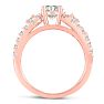 1 1/5ct Round Brilliant Diamond Engagement Ring Crafted in 14 Karat Rose Gold Image-3