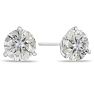 2 Carat Round Shape Diamond Martini Stud Earrings In 14 Karat White Gold Image-1