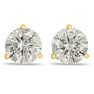 Value Priced 2.00 Carat Round Cut Diamond Stud Earrings In 14 Karat Yellow Gold Image-2