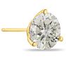 Value Priced 2.00 Carat Round Cut Diamond Stud Earrings In 14 Karat Yellow Gold Image-3