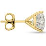 Value Priced 2.00 Carat Round Cut Diamond Stud Earrings In 14 Karat Yellow Gold Image-4