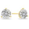 2 Carat Round Shape Diamond Martini Stud Earrings In 14 Karat Yellow Gold Image-1