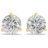 2 Carat Round Shape Diamond Martini Stud Earrings In 14 Karat Yellow Gold Image-2