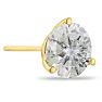 2 Carat Round Shape Diamond Martini Stud Earrings In 14 Karat Yellow Gold Image-3