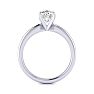 1 Carat Cushion Cut Diamond Solitaire Engagement Ring In 14K White Gold Image-3