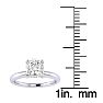 1 Carat Cushion Cut Diamond Solitaire Engagement Ring In 14K White Gold Image-4