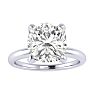 3 Carat Cushion Diamond Engagement Ring In 14K White Gold Image-1