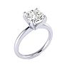 3 Carat Cushion Diamond Engagement Ring In 14K White Gold Image-2