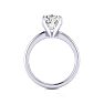 3 Carat Cushion Diamond Engagement Ring In 14K White Gold Image-3