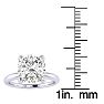 3 Carat Cushion Diamond Engagement Ring In 14K White Gold Image-4