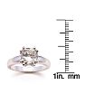 3 Carat Cushion Diamond Engagement Ring In 14K White Gold Image-6