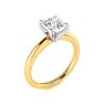 1 Carat Princess Cut Diamond Solitaire Engagement Ring In 14K Yellow Gold Image-2