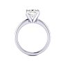 2 Carat Princess Cut Diamond Solitaire Engagement Ring In 14K White Gold Image-3