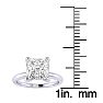 2 Carat Princess Cut Diamond Solitaire Engagement Ring In 14K White Gold Image-4