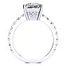 3 1/2 Carat Princess Cut Diamond Engagement Ring Including 2 1/2 Carat Center Diamond In 14K White Gold Image-3