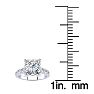 3 1/2 Carat Princess Cut Diamond Engagement Ring Including 2 1/2 Carat Center Diamond In 14K White Gold Image-5