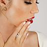 1/2 Carat Round Diamond Martini Stud Earrings In 14 Karat White Gold Image-3