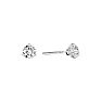1/3 Carat Round Diamond Stud Earrings in 14 Karat White Gold with Martini Setting Image-1