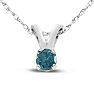 1/10 Carat Blue Diamond Solitaire Necklace Image-1