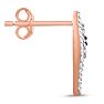 1/3ct Champagne and White Diamond Stud Earrings In 14 Karat Rose Gold Plated 925 Silver Image-3