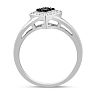 1/5ct Black and White Princess Diamond Ring Image-4