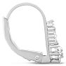 1/4ct Diamond tiny Leverback Earrings Crafted In Solid Sterling Silver, 1/2 Inch Image-4