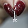 1/4ct Diamond tiny Leverback Earrings Crafted In Solid Sterling Silver, 1/2 Inch Image-6