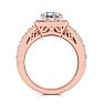2 1/4 Carat Princess Halo Diamond Bridal Set in 14k Rose Gold Image-3