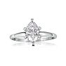 Cheap Engagement Rings, 1/3 Carat Marquise Diamond Solitaire Ring In 14K White Gold Image-1