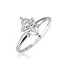 Cheap Engagement Rings, 1/3 Carat Marquise Diamond Solitaire Ring In 14K White Gold Image-2