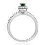 1/2ct Pave Emerald and Diamond Bridal Set in 14k White Gold
 Image-5