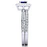 1ct Princess Cut Sapphire and Diamond Bridal Set in 14k White Gold
 Image-4