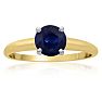1 Carat Sapphire Solitaire Engagement Ring In 14 Karat Yellow Gold Image-1