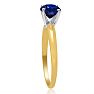 1 Carat Sapphire Solitaire Engagement Ring In 14 Karat Yellow Gold Image-4